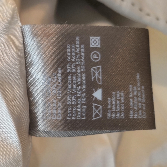 White Maria Miguel Leather Miniskirt - Picture 5 of 7